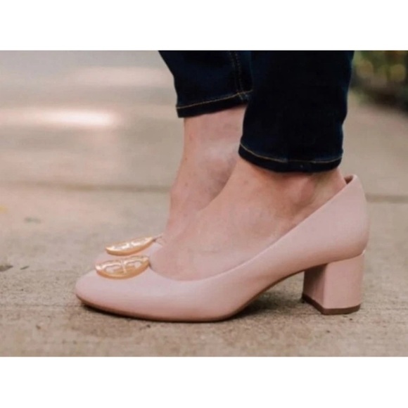 Tory Burch Pink Block Heel Shoes